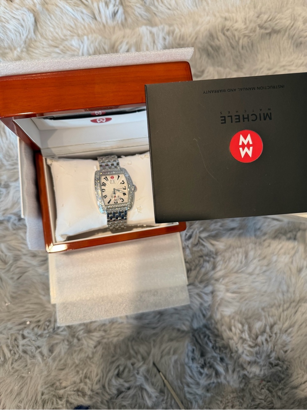 Michele XL Urban Stainless Steel Diamond Watch - Picture 5 of 10